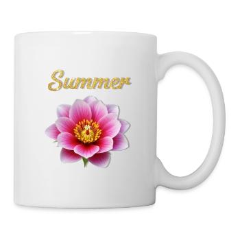 Summer Blossom Gold Lettering - Mug - white - Right