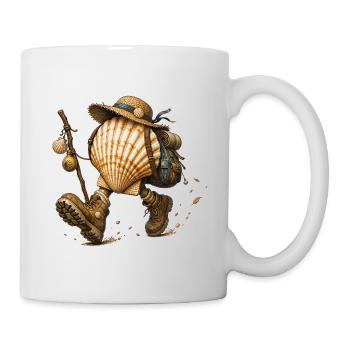 Jakobsmuschelpilger-Camino de Santiago - Tasse - Weiß - Rechts