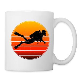 Gift idea for the diving fan with scuba diving - Mug - white - Right
