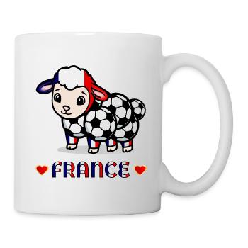 France Mounton Kinderfußball - Tasse - Weiß - Rechts