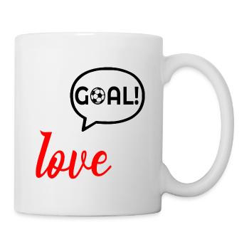 Love Football Tor - Tasse - Weiß - Rechts