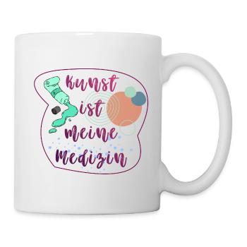 Kunst ist meine Medizin - Tasse - Weiß - Rechts