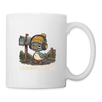 T-shirt drôle de canard introverti - Mug blanc - blanc - Droite