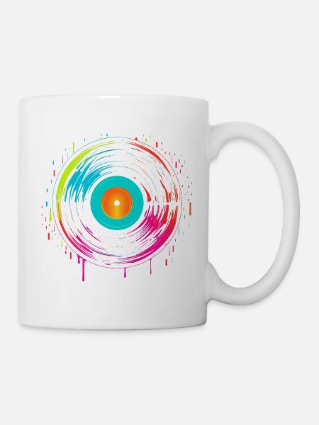 90er Schallplatte Steamwave - Tasse - Weiß