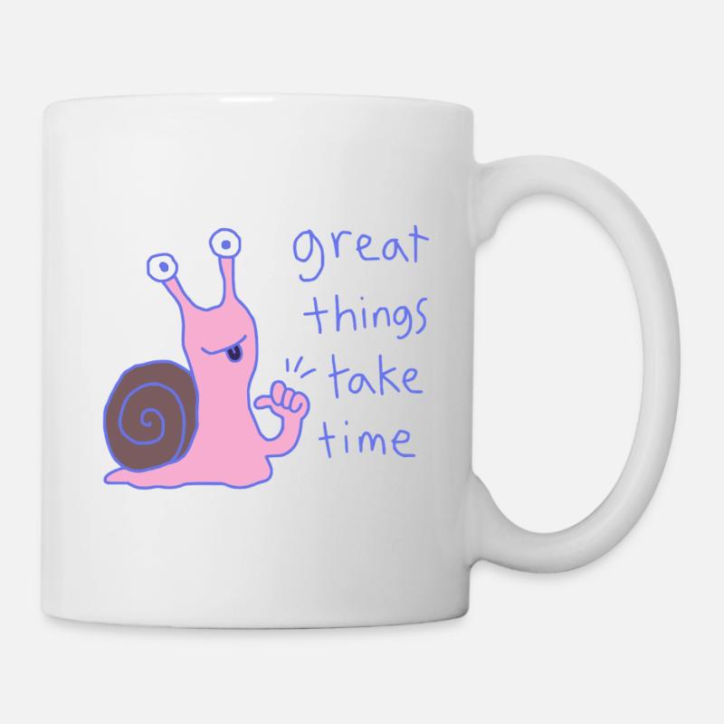 Great things take time - Mug - white