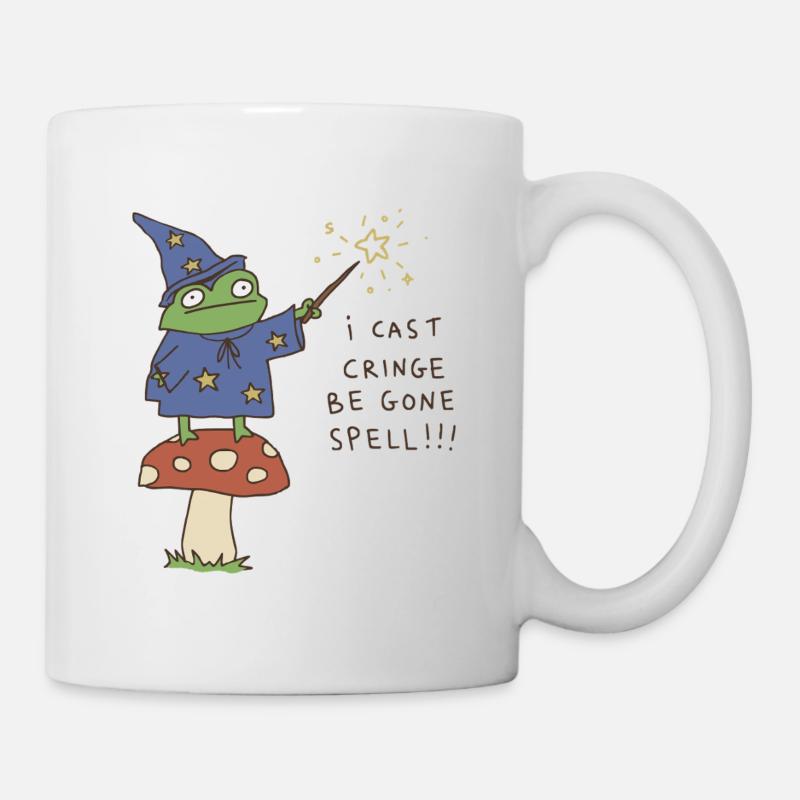 Je lance Sort de Disparaître Magicien Grenouille Drôle - Mug blanc - blanc