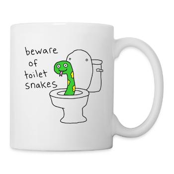 Beware Of Toilet Snakes - Mug - white - Right