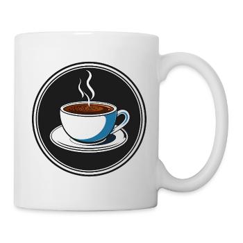 Coffee Cup Round Logo Illustration - Mug - white - Right