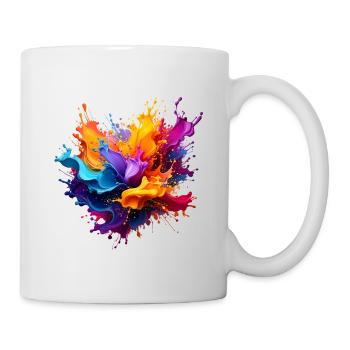 Explosion de peinture - Mug blanc - blanc - Droite