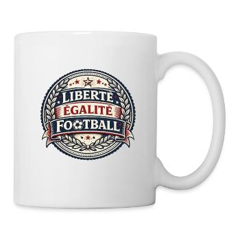 Liberté Égalité Football Vintage - Mug blanc - blanc - Droite