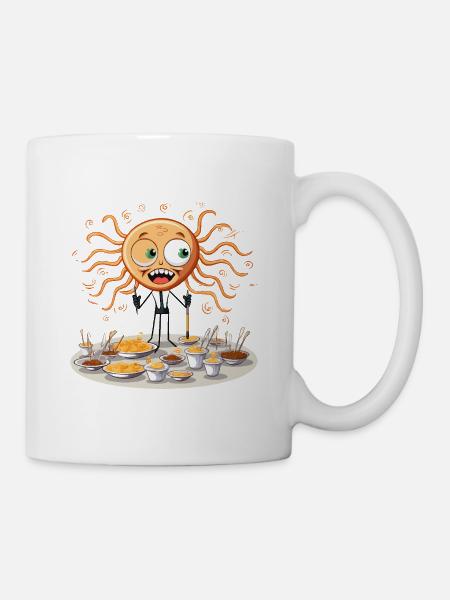 Sonnenchef mit Ramen-Schalen - Tasse - Weiß