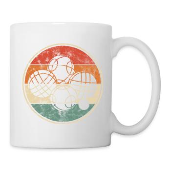 Boules de boccia et pétanque vintage graphiques de boccia - Mug blanc - blanc - Droite
