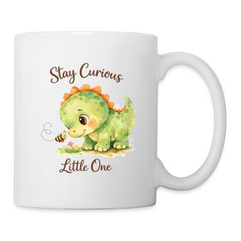 Stay Curious Little One – Aquarell Dino & Biene - Tasse - Weiß - Rechts