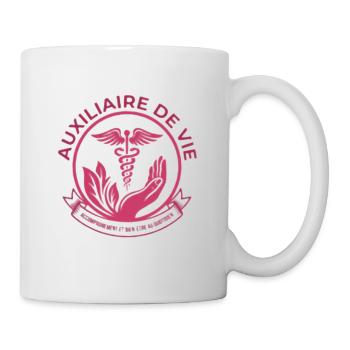 Auxiliaire de vie Sociale(rose) - Mug blanc - blanc - Droite