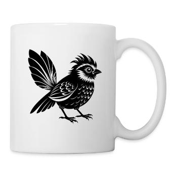 Fantail-Vogel - Tasse - Weiß - Rechts