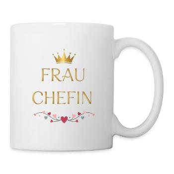 Frau Chefin Goldkrone - Tasse - Weiß - Rechts