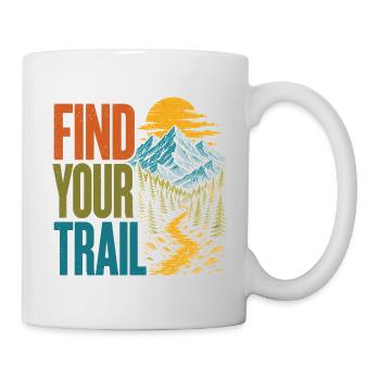 Montagnes - Trouvez votre sentier - Mug blanc - blanc - Droite