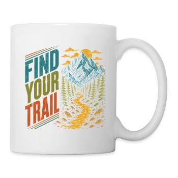 Montagnes - Trouvez votre sentier - Mug blanc - blanc - Droite