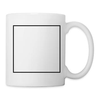 Viereck Leer - Tasse - Weiß - Rechts