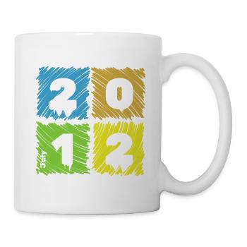 Patches colorées pour le 14e anniversaire depuis 07/2012 - Mug blanc - blanc - Droite