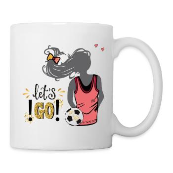 Frauenfußball - Tasse - Weiß - Rechts