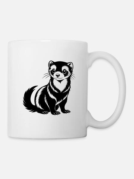 Frettchen - Tasse - Weiß