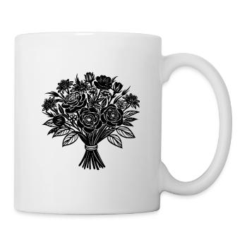 flower bouquet - Mug - white - Right