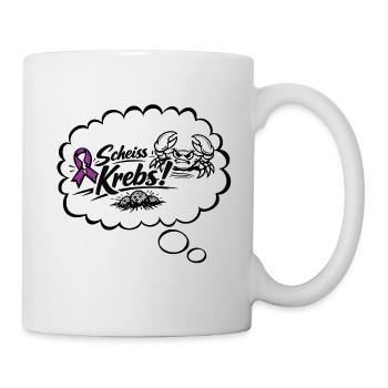 Krebs-Kämpfer - Scheiss Krebs - Tasse - Weiß - Rechts