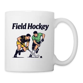 Joueur de hockey sur gazon - Mug blanc - blanc - Droite