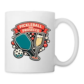 Pickleball Prosecco Moment - Tasse - Weiß - Rechts