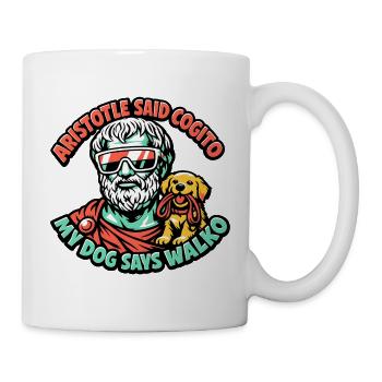 Le chien d’Aristote dit de marcher - Mug blanc - blanc - Droite