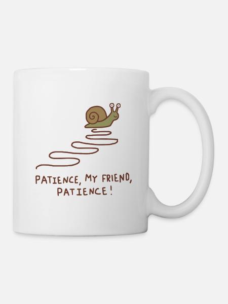Geduld-Schnecke - Tasse - Weiß