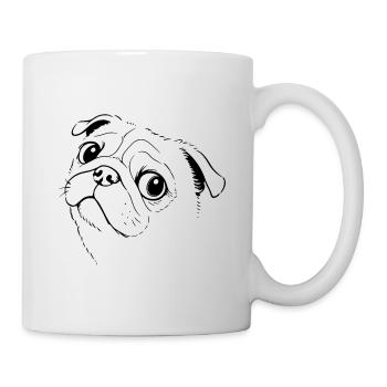 Pug drawing - Mug - white - Right