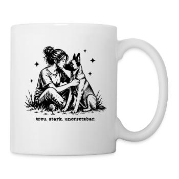 Hund Malinois - Treu - Stark - Unersetzbar - Tasse - Weiß - Rechts