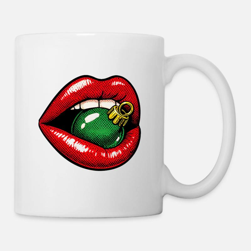 Weihnachts_Kußmund.1 - Tasse - Weiß