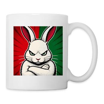 Hase mit Null-Bock auf Weihnachten - Tasse - Weiß - Rechts