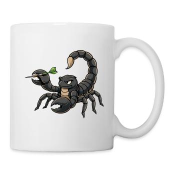 Skorpion mit Darts - Tasse - Weiß - Rechts