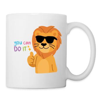 Sweet Lion in Glasses - Mug - white - Right