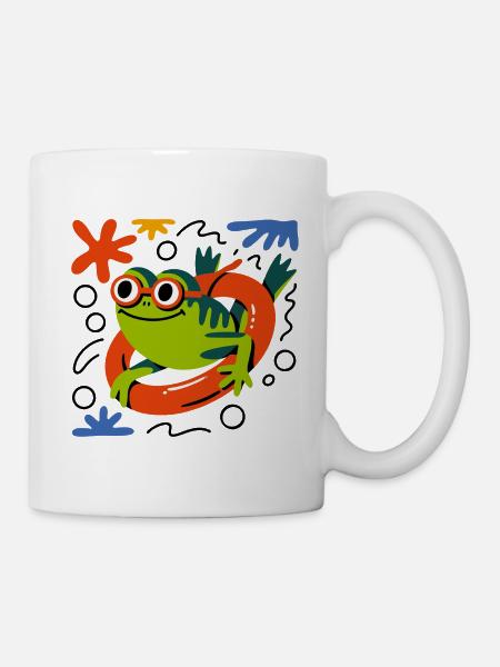 Sommer Frosch Fun - Tasse - Weiß