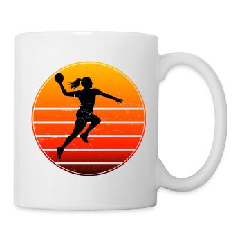 Die Handball-Faninnen und Handball passen zusammen - Tasse - Weiß - Rechts