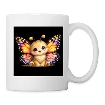 Baby butterfly with her colorful wings - Mug - white - Right