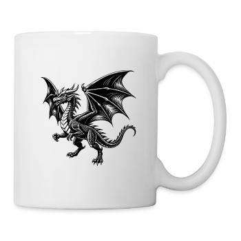 Fliegender Drache - Tasse - Weiß - Rechts