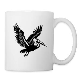 Fliegender Pelikan - Tasse - Weiß - Rechts