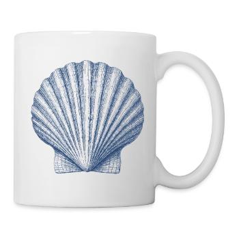 Muschel Meer Vintage Ozean - Tasse - Weiß - Rechts