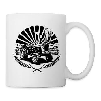 Tractor Tractor Agricultural Machinery Agriculture - Mug - white - Right