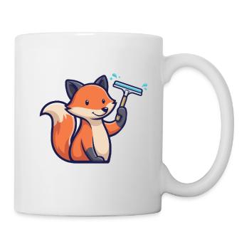 Fox Window Cleaner Cleaning Housework Forest Dweller - Mug - white - Right