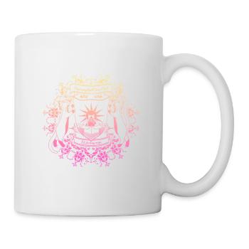 Cat on Sunny Beach Emblem - Mug - white - Right