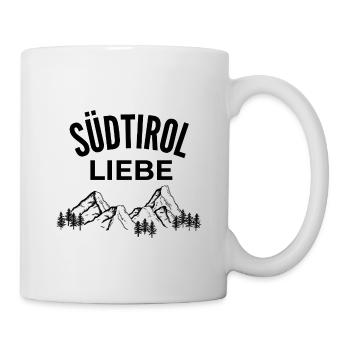 Südtirolliebe – Minimalistisches Dolomiten-Shirt - Tasse - Weiß - Rechts