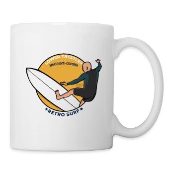 Lower Trestles San Clemente California Retro Surf - Mug - white - Right