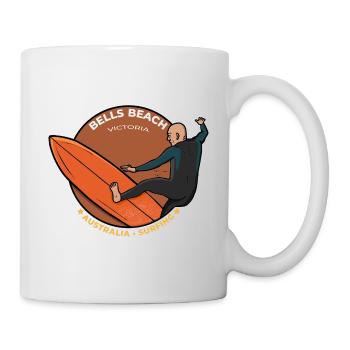 Retro Bells Beach Surf Victoria Australien Surfen - Tasse - Weiß - Rechts